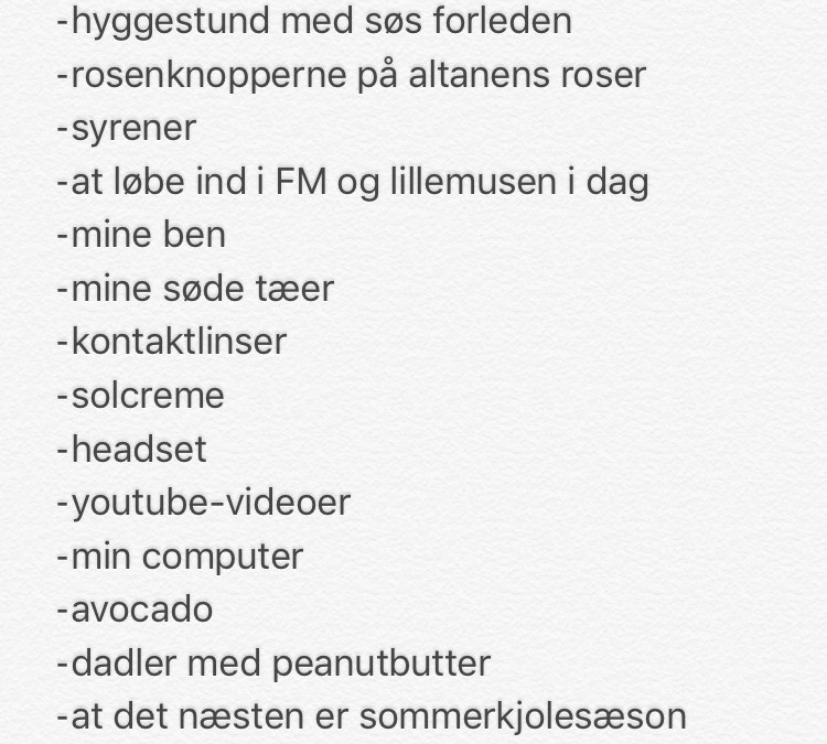 #TirsdagsTaknemmelighed 23. Maj’17