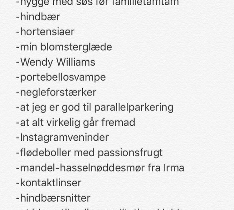 #TirsdagsTaknemmelighed 6. Juni’17