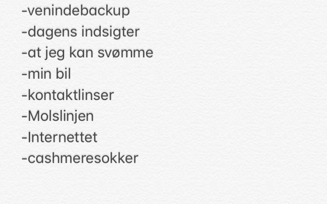 #TirsdagsTaknemmelighed 3. Oktober’17