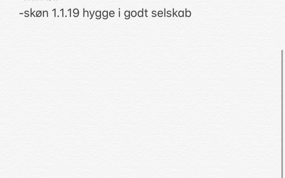 Uge 1, 2019 #tirsdagstaknemmelighed