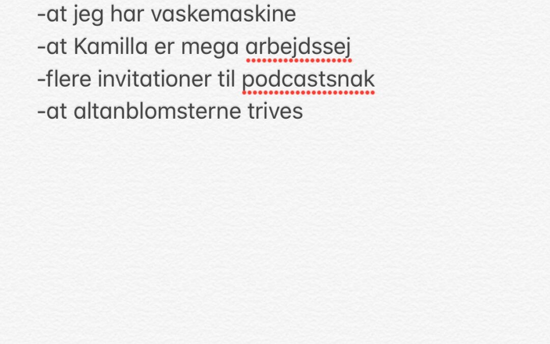 Uge 13, 2019: #tirsdagstaknemmelighed