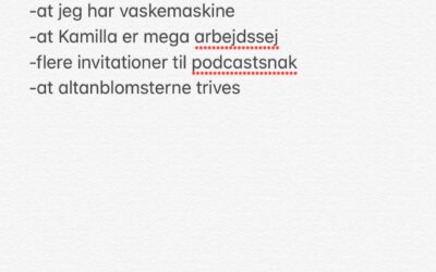 Uge 13, 2019: #tirsdagstaknemmelighed