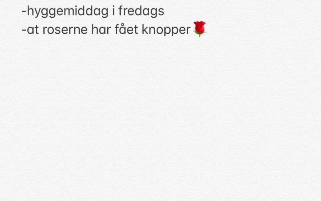 Uge 19, 2019: #tirsdagstaknemmelighed