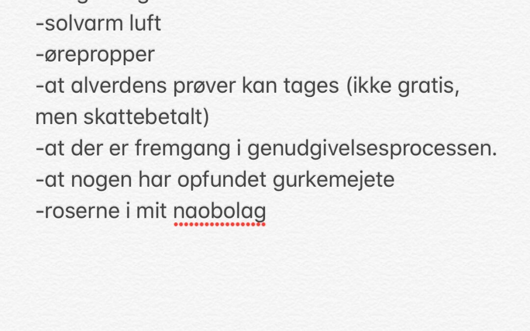 Uge 23, 2019: #tirsdagstaknemmelighed