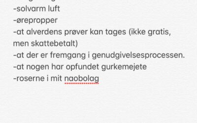 Uge 23, 2019: #tirsdagstaknemmelighed