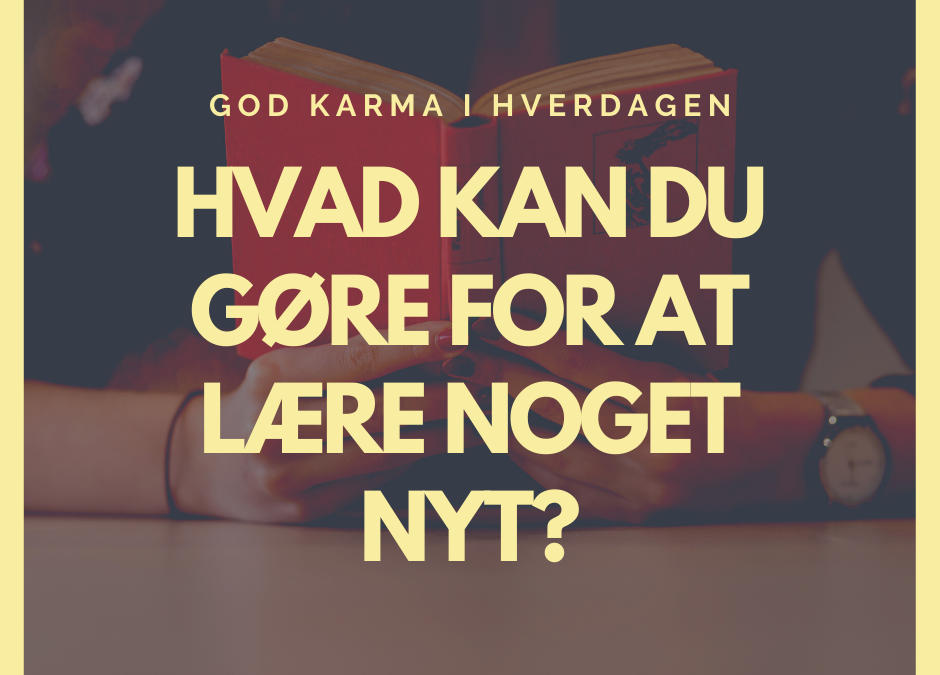 Dét kan du gøre, for at lære noget nyt